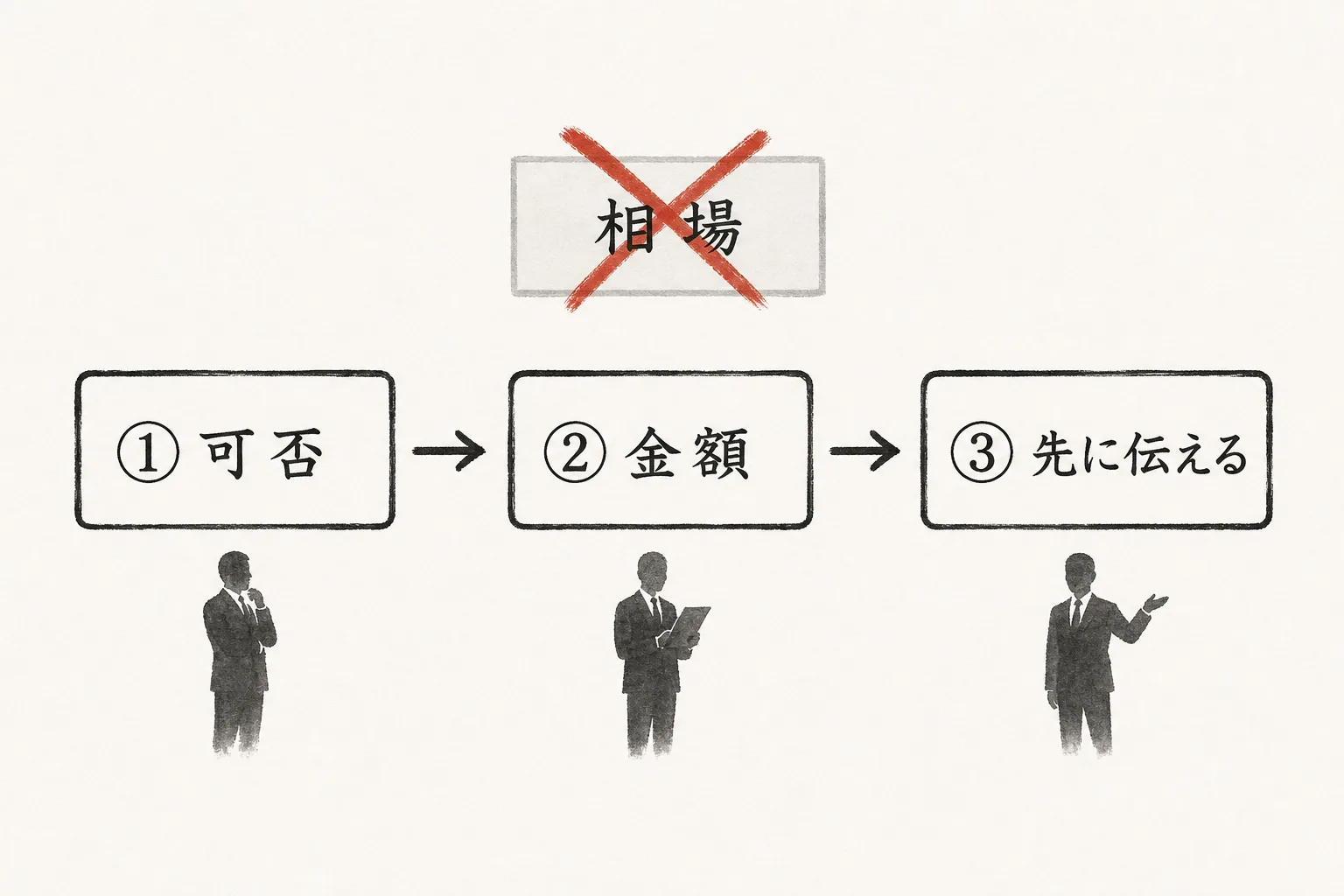 謝礼を決める3段階。可否確認、金額、事前共有の順で相場探しは不要