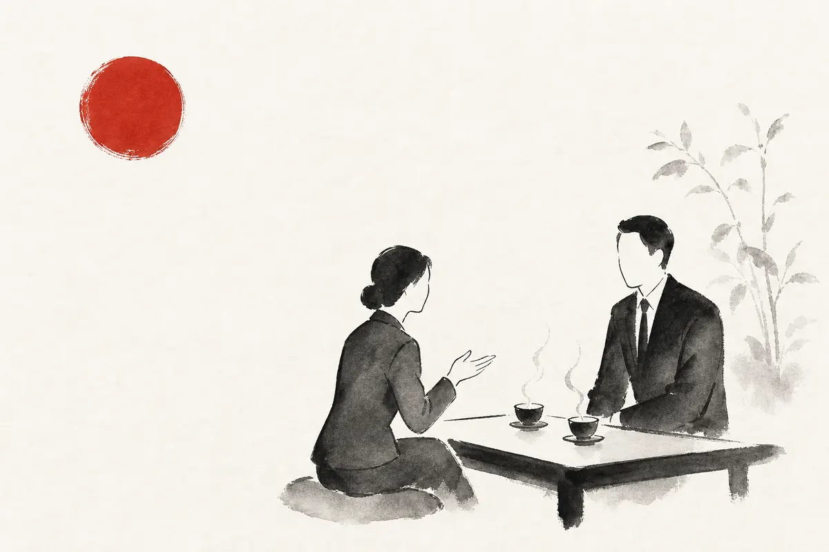 紹介してもらった人に会うときの作法と紹介者への報告のイメージイラスト
